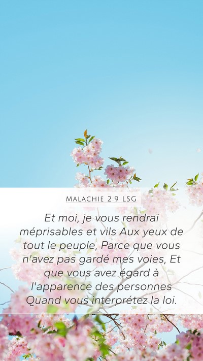 Malachie 2:9 LSG Bible Verse Image