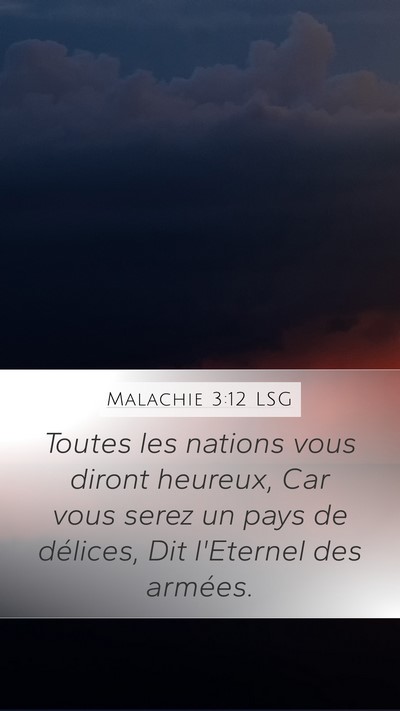 Malachie 3:12 LSG Bible Verse Image