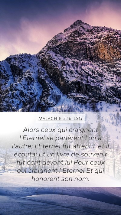 Malachie 3:16 LSG Bible Verse Image