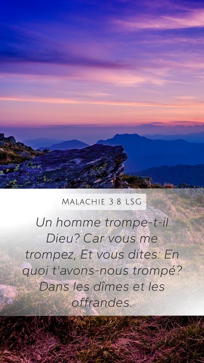Malachie 3:8 LSG Bible Verse Image