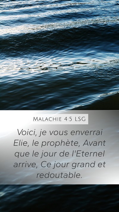 Malachie 4:5 LSG Bible Verse Image