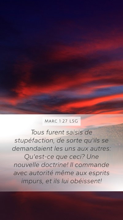 Marc 1:27 LSG Bible Verse Image