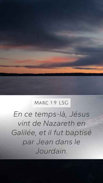 Marc 1:9 LSG Bible Verse Image