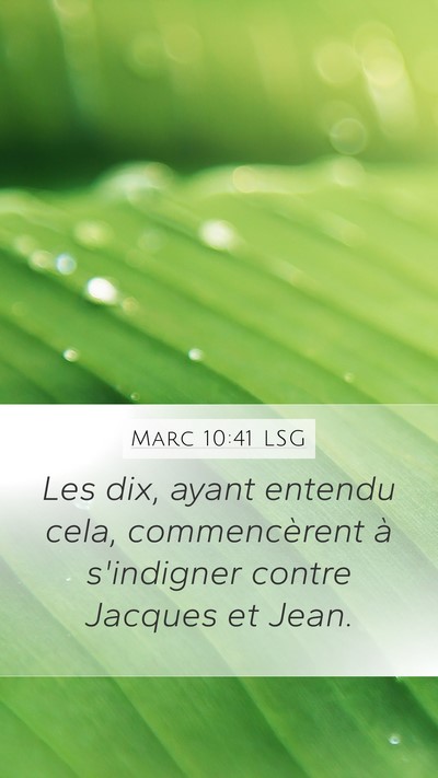 Marc 10:41 LSG Bible Verse Image