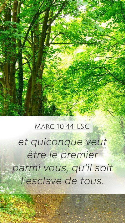 Marc 10:44 LSG Bible Verse Image
