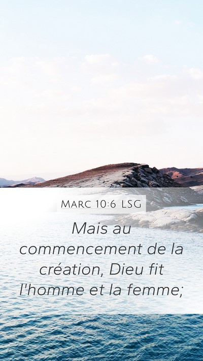 Marc 10:6 LSG Bible Verse Image