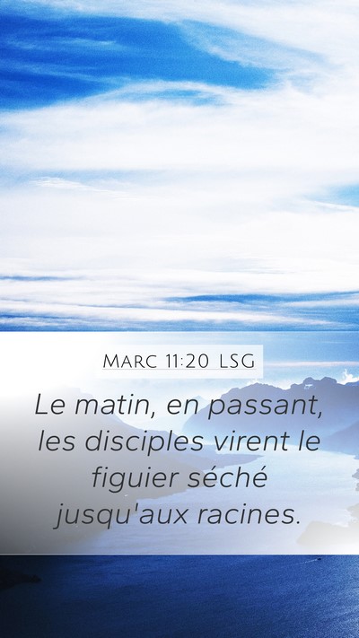 Marc 11:20 LSG Bible Verse Image