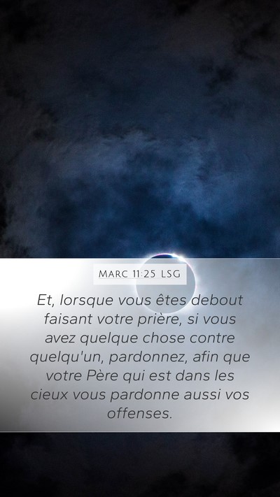 Marc 11:25 LSG Bible Verse Image