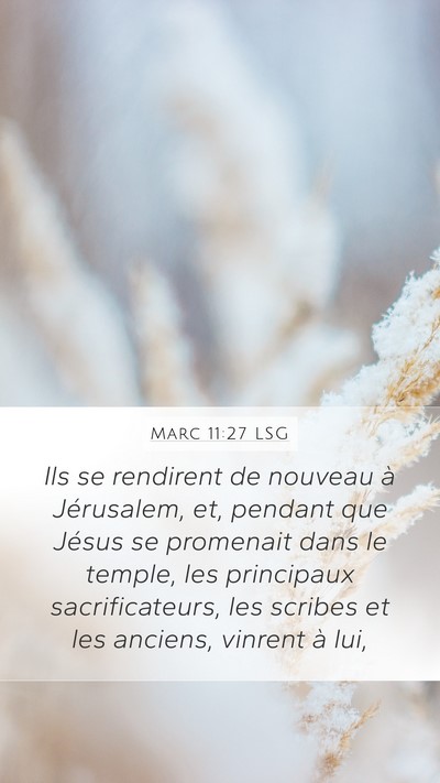 Marc 11:27 LSG Bible Verse Image