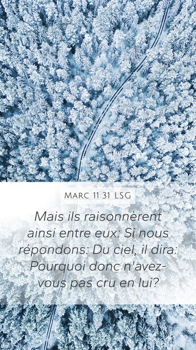 Marc 11:31 LSG Bible Verse Image