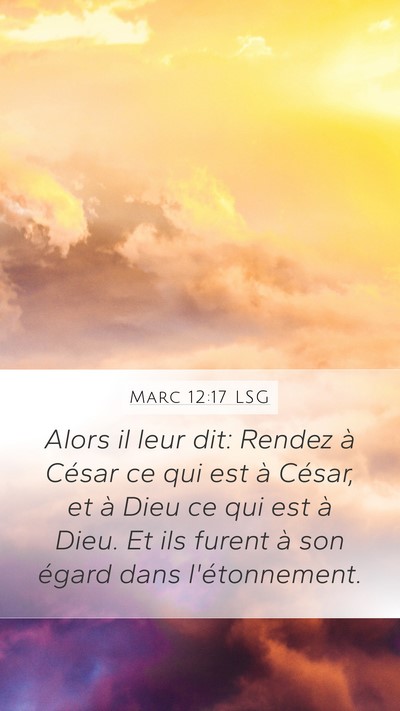 Marc 12:17 LSG Bible Verse Image