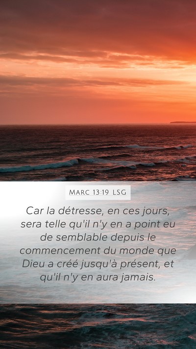 Marc 13:19 LSG Bible Verse Image
