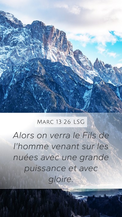 Marc 13:26 LSG Bible Verse Image