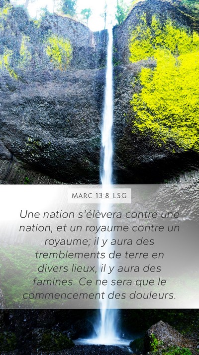 Marc 13:8 LSG Bible Verse Image