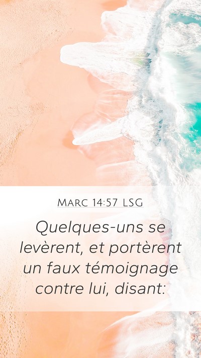 Marc 14:57 LSG Bible Verse Image