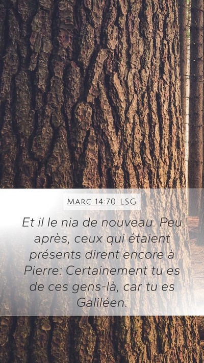Marc 14:70 LSG Bible Verse Image