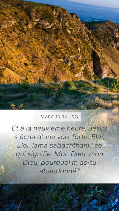 Marc 15:34 LSG Bible Verse Image