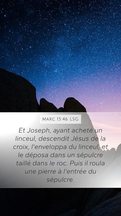 Marc 15:46 LSG Bible Verse Image