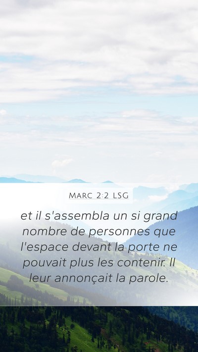Marc 2:2 LSG Bible Verse Image