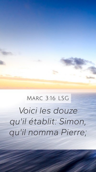 Marc 3:16 LSG Bible Verse Image