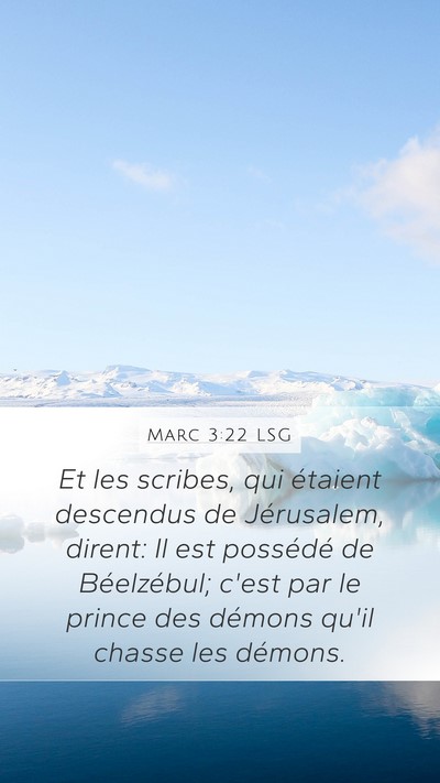 Marc 3:22 LSG Bible Verse Image