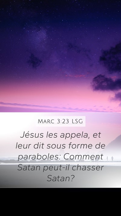 Marc 3:23 LSG Bible Verse Image