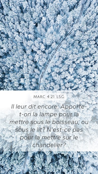 Marc 4:21 LSG Mobile Phone Wallpaper - Il leur dit encore: Apporte-t-on la lampe pour la - Mobile Bible Verse Wallpaper