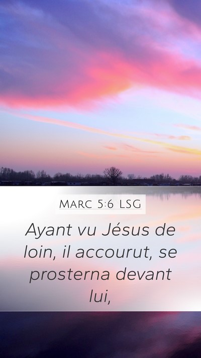 Marc 5:6 LSG Bible Verse Image