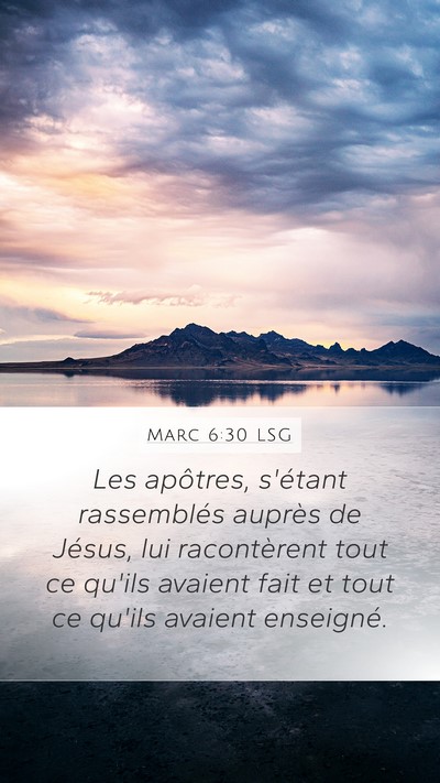 Marc 6:30 LSG Bible Verse Image