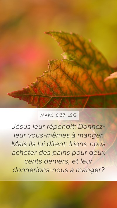 Marc 6:37 LSG Bible Verse Image