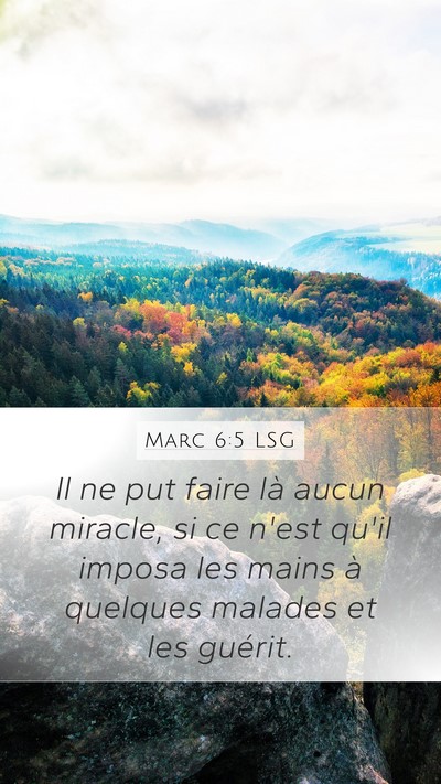 Marc 6:5 LSG Bible Verse Image