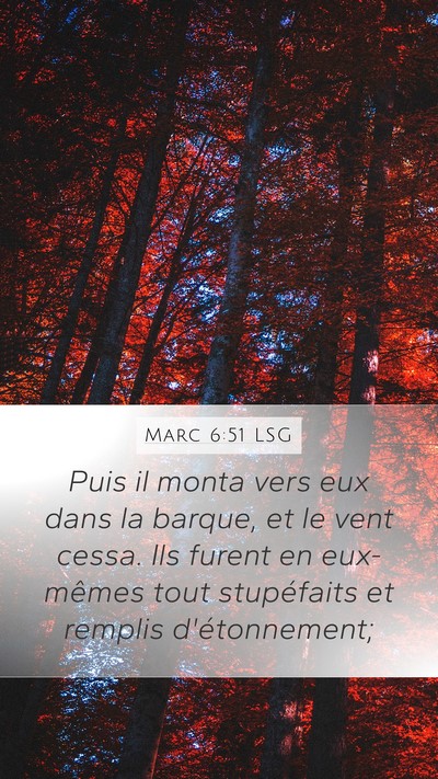 Marc 6:51 LSG Bible Verse Image