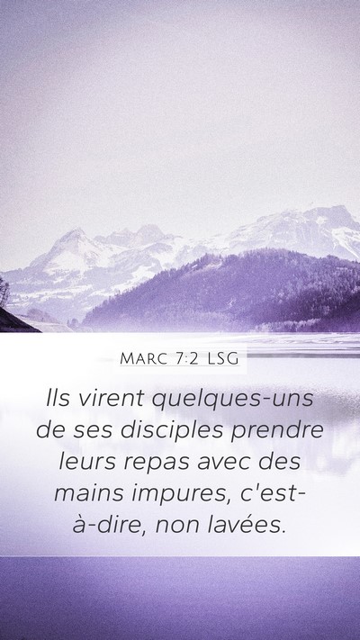 Marc 7:2 LSG Bible Verse Image