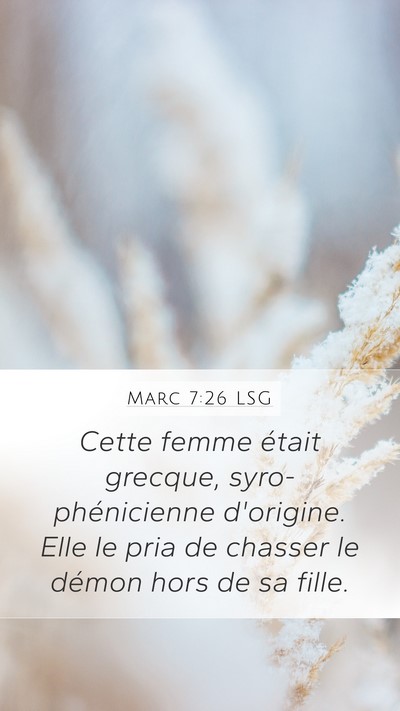 Marc 7:26 LSG Bible Verse Image