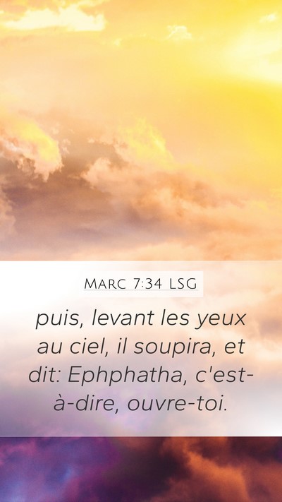 Marc 7:34 LSG Bible Verse Image