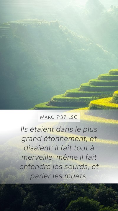Marc 7:37 LSG Bible Verse Image