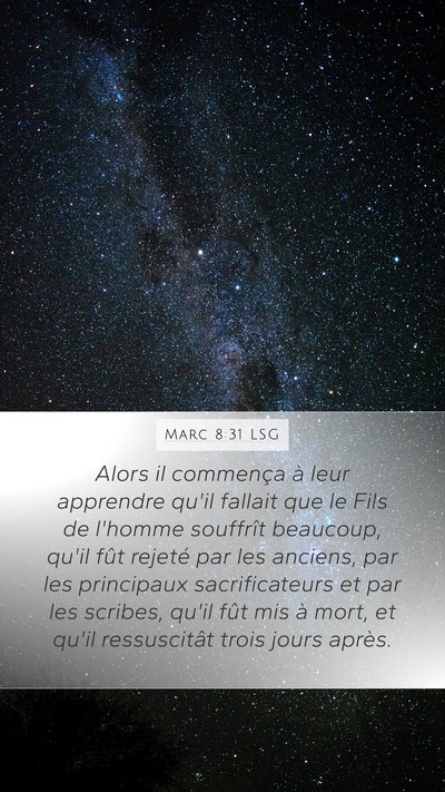 Marc 8:31 LSG Bible Verse Image