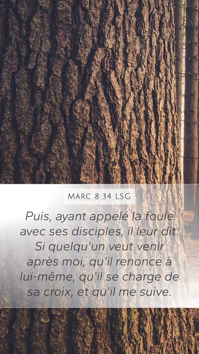 Marc 8:34 LSG Bible Verse Image