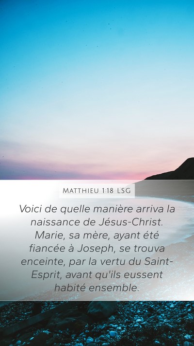 Matthieu 1:18 LSG Bible Verse Image