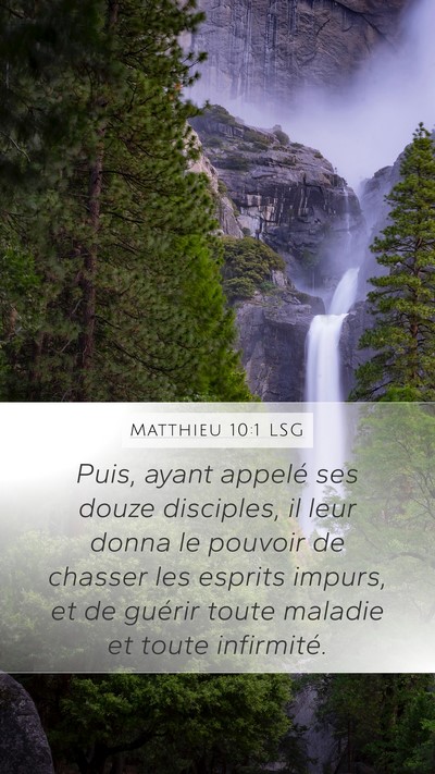Matthieu 10:1 LSG Bible Verse Image