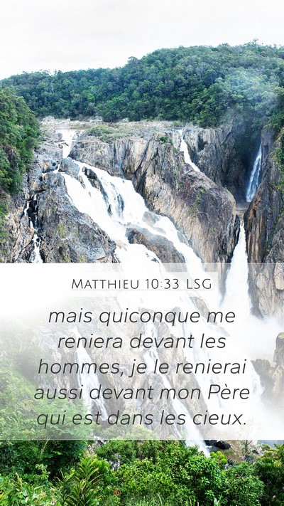Matthieu 10:33 LSG Bible Verse Image