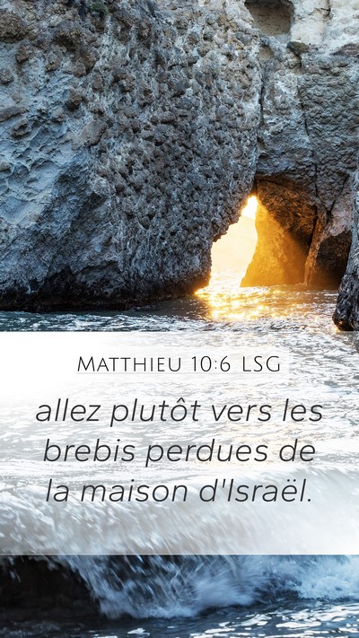 Matthieu 10:6 LSG Bible Verse Image