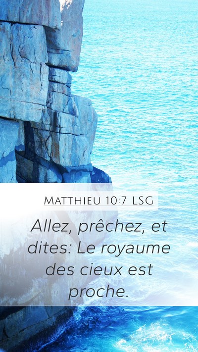 Matthieu 10:7 LSG Bible Verse Image