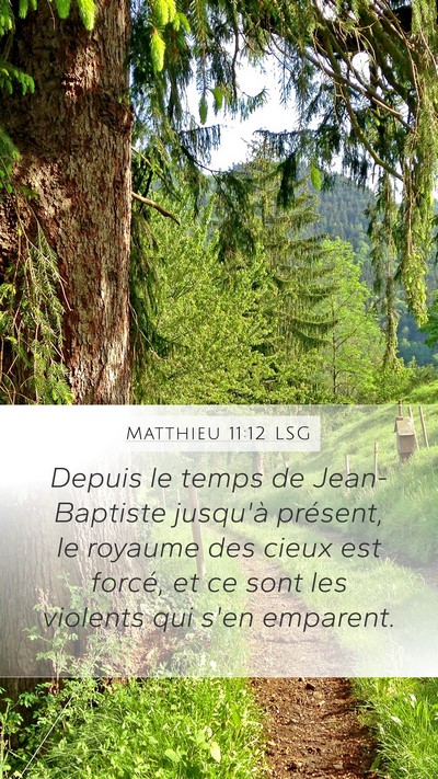 Matthieu 11:12 LSG Bible Verse Image