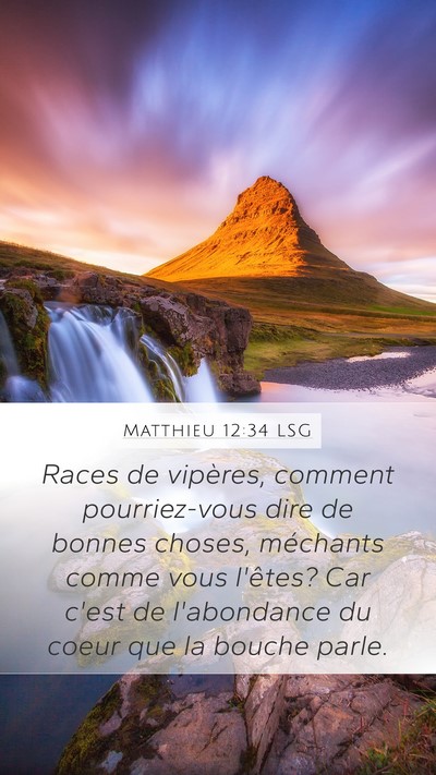 Matthieu 12:34 LSG Bible Verse Image
