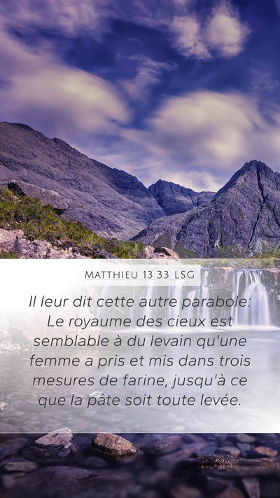 Matthieu 13:33 LSG Bible Verse Image