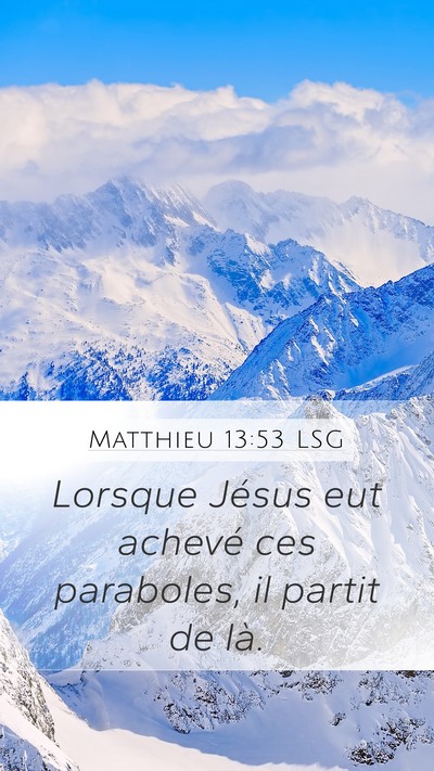 Matthieu 13:53 LSG Bible Verse Image