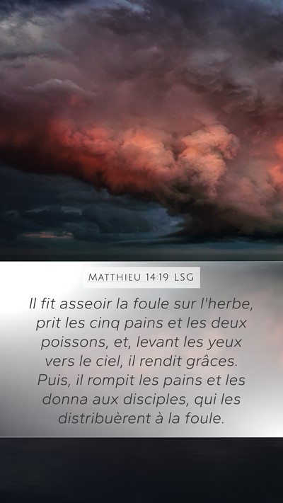 Matthieu 14:19 LSG Bible Verse Image