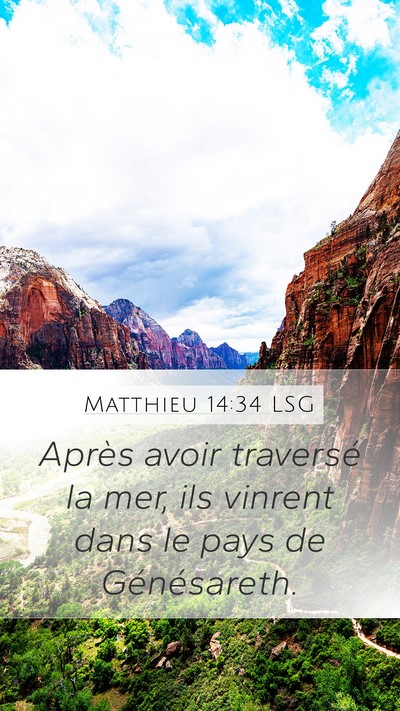 Matthieu 14:34 LSG Bible Verse Image