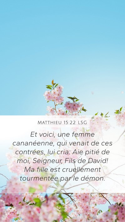 Matthieu 15:22 LSG Bible Verse Image
